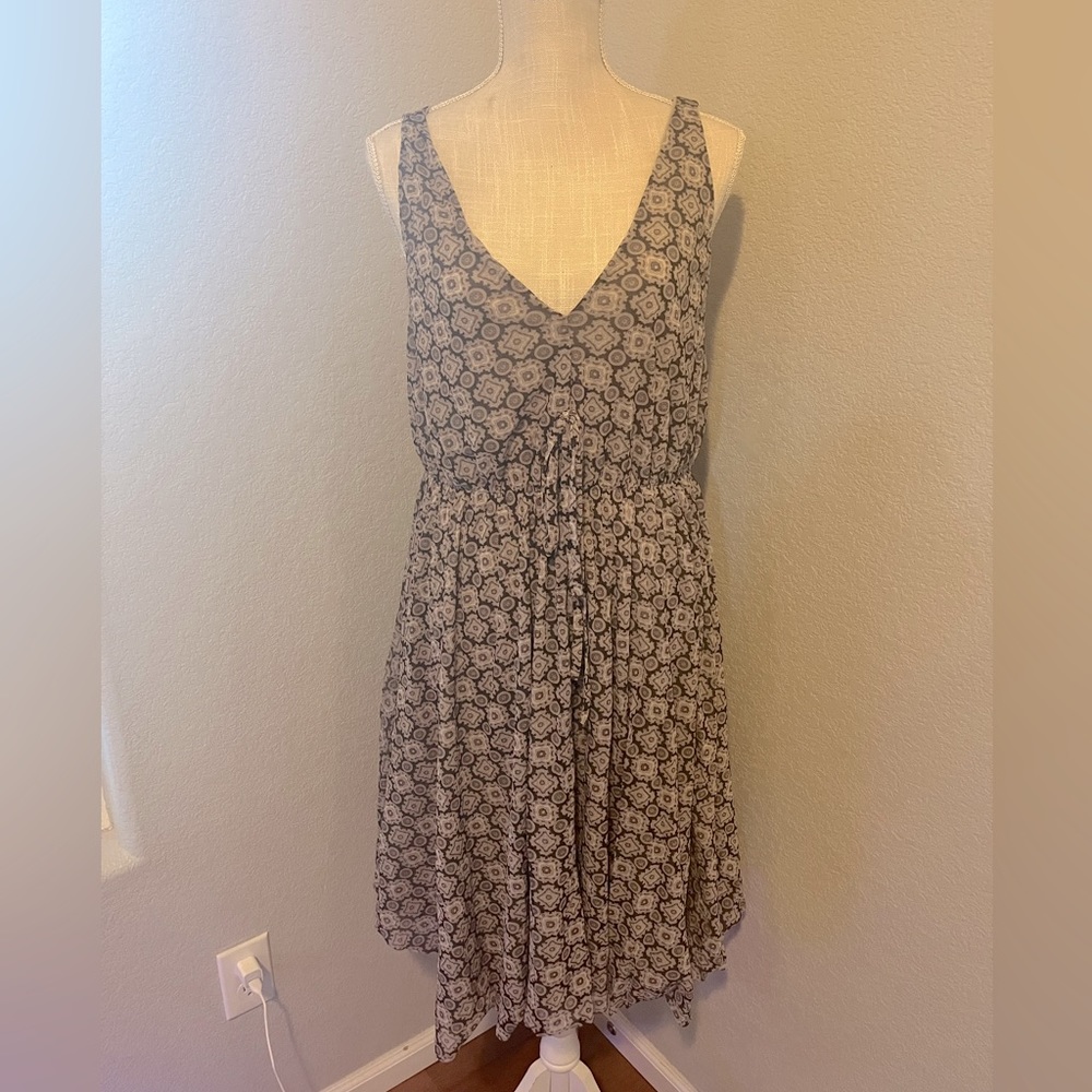 Michael Kors Brown Print Dress - Size L Effortlessly Chic in Earthy Tones